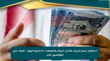 استقرار سعر الريال مقابل الدولار والعملات الأجنبية اليوم.. تعرف على التفاصيل الآن